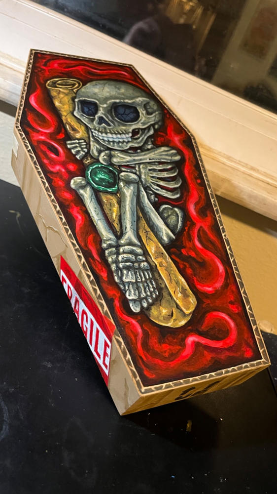 Trekell Coffin Cradled Panel - Wooden Painting Halloween Canvas - Customer Photo From Duane Ackley