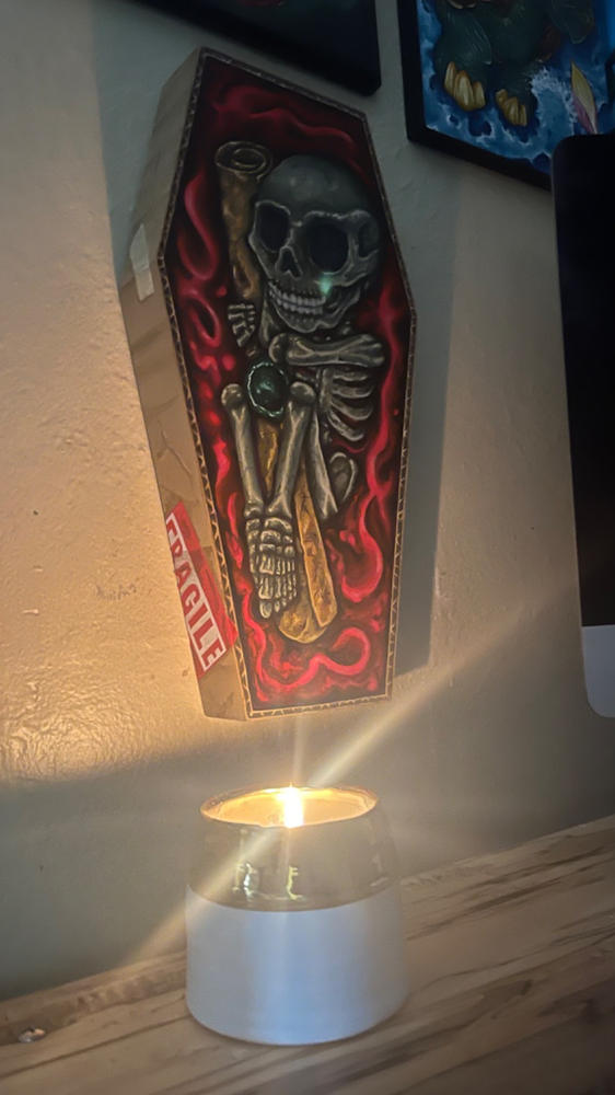 Trekell Coffin Cradled Panel - Wooden Painting Halloween Canvas - Customer Photo From Duane Ackley