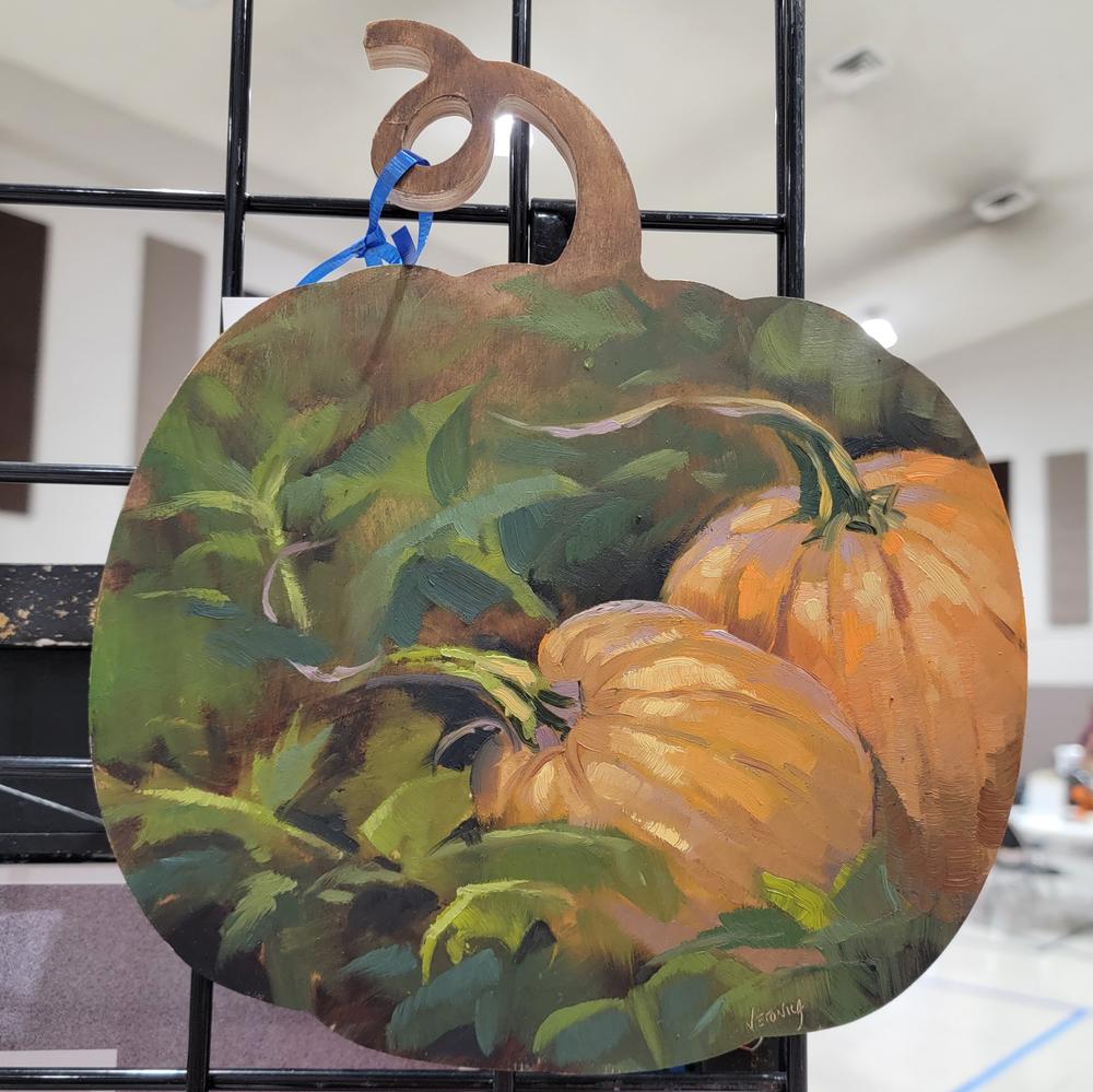 Trekell Pumpkin Panel -  Wooden Painting Halloween Canvas - Customer Photo From Veronica