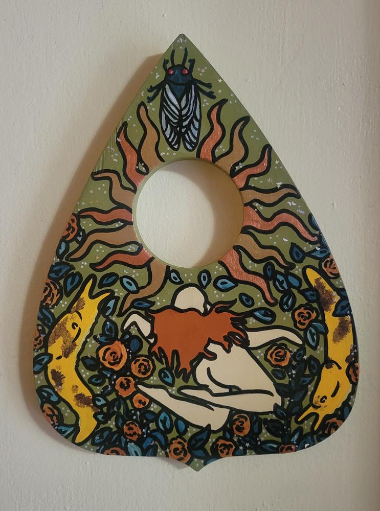 Trekell Planchette Panel - Wooden Painting Halloween Canvas - Customer Photo From Harley Banks