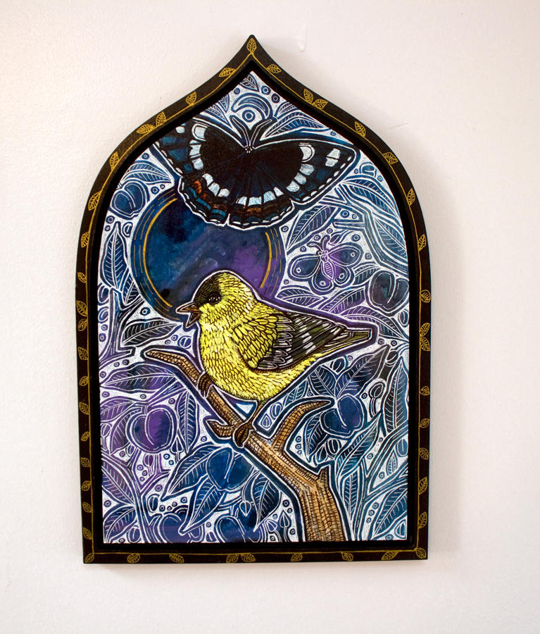 Trekell Gothic Bird Cage Floater Panel- Wooden Painting Canvas + Frame - Customer Photo From Lynnette Shelley