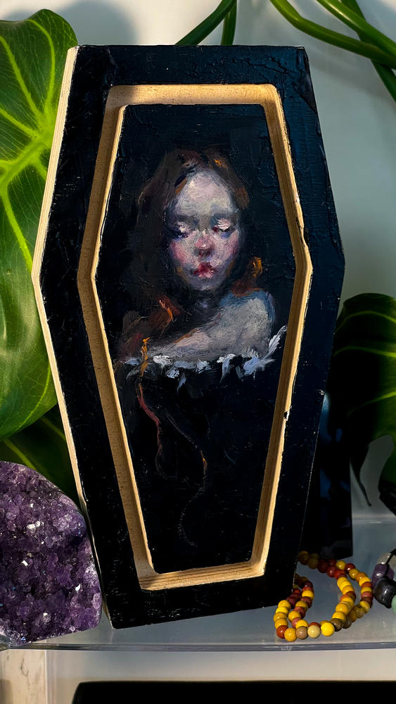 Trekell Coffin Floater Panel - Wooden Painting Halloween Canvas + Frame - Customer Photo From KL Britton