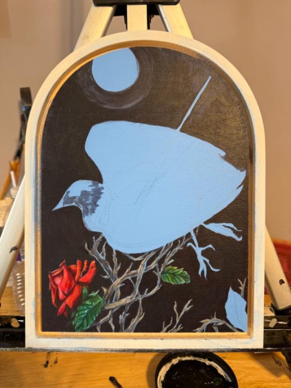 Trekell Gothic Rounded Arch Floater Panel - Wooden Painting Canvas +Frame - Customer Photo From lacy hale