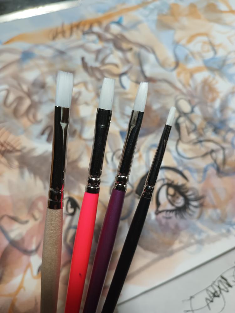 Trekell "Not Too Bad" Synthetic Hair 6-Pack Artist Brush Sets - For Oil, Acrylic and Watercolor Painting - Customer Photo From Tori C.