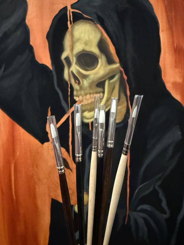 Trekell "Not Too Bad" Synthetic Hair 6-Pack Artist Brush Sets - For Oil, Acrylic and Watercolor Painting - Customer Photo From Alejandro