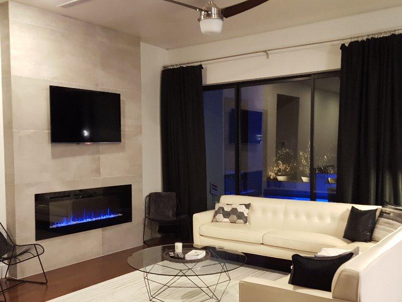 Touchstone Sideline 60" Flush Mount Electric Fireplace - Customer Photo From Chris Lloyd