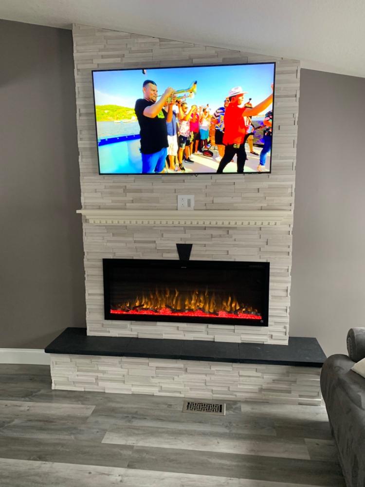 Touchstone Sideline Elite Smart 50" WiFi-Enabled Recessed Electric Fireplace (Alexa/Google Compatible) - Customer Photo From Edgar G.