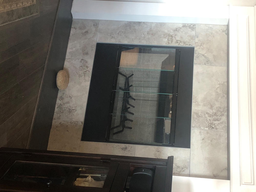 Superior BDB36 36" Black Standard Bi-Fold Glass Door for WRT2036 and WCT2036 Wood Burning Fireplaces - Customer Photo From George Matthews