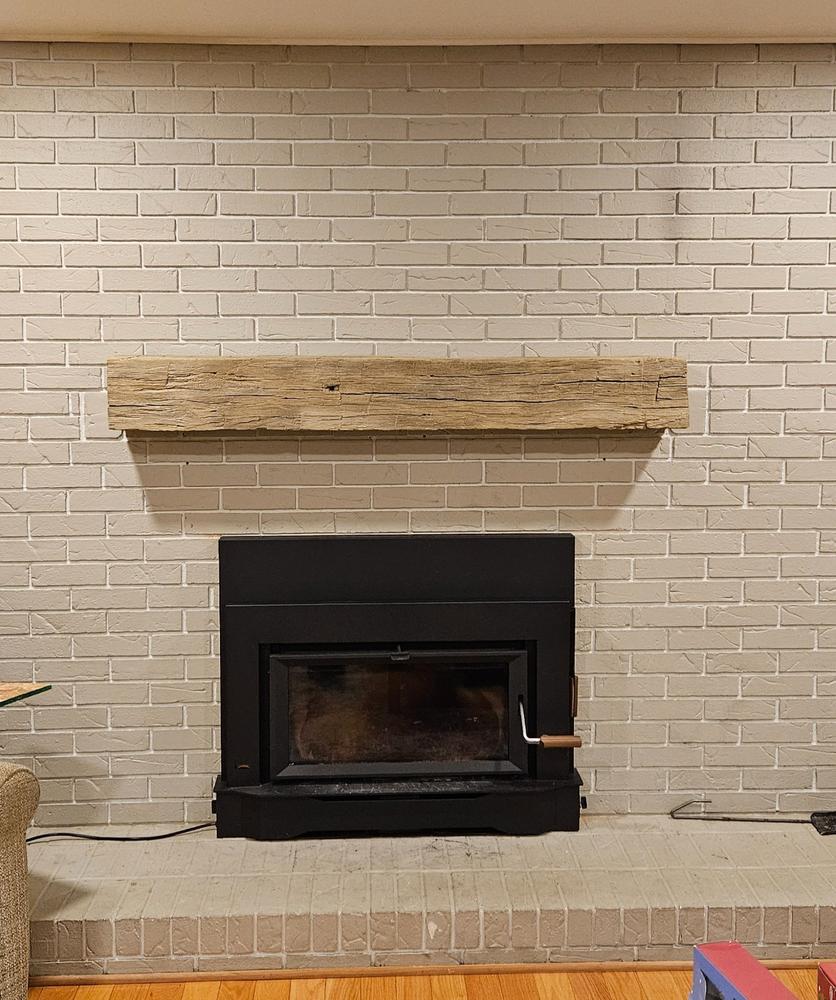 Lexington Hearth Tobacco Barn 60" Non-Combustible Pale Honey Mantel Shelf Kit - Customer Photo From David DAngelo