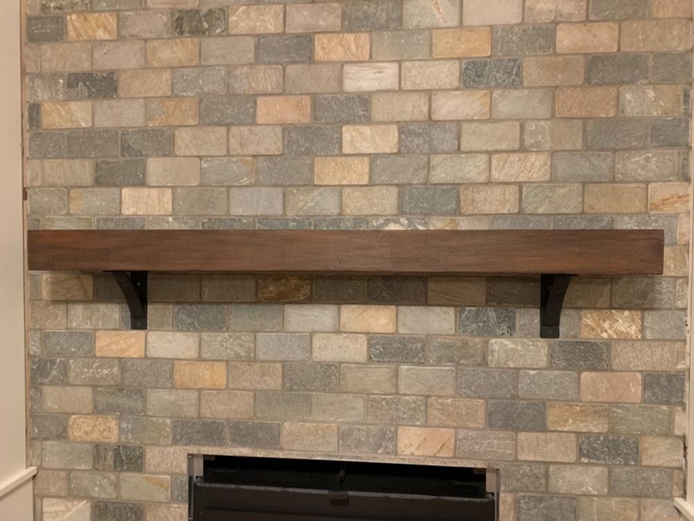 Lexington Hearth Flat Sawn Beam 60" Maduro Mantel Shelf Kit - Customer Photo From Kim Lyly