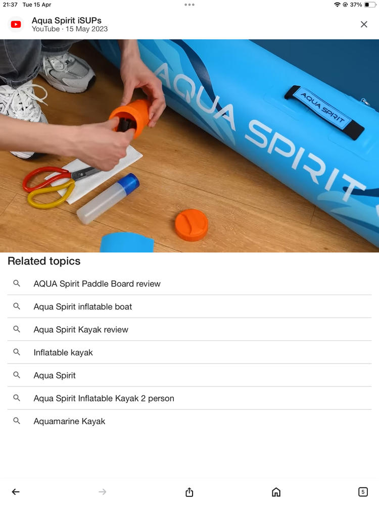 Aqua Spirit Inflatable Kayak, 10