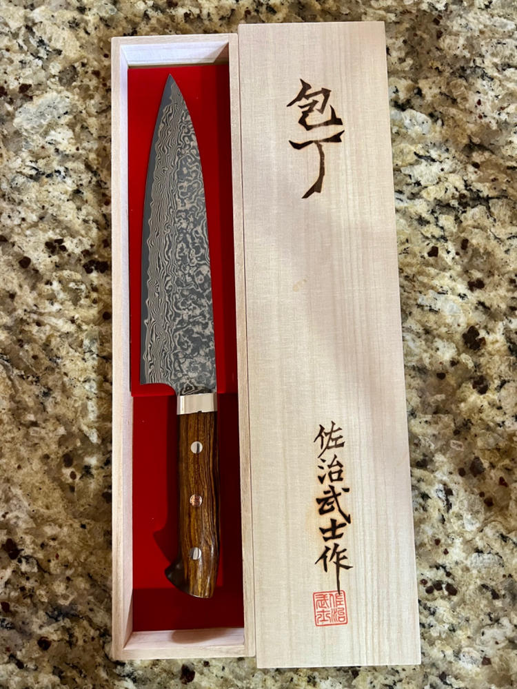 Takeshi Saji R-2 Custom Damascus Wild Series Gyuto