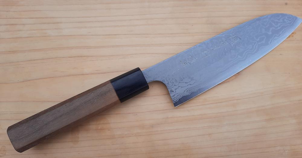 Fu-Rin-Ka-Zan Aogami Super Custom Damascus Series Nakiri Knife