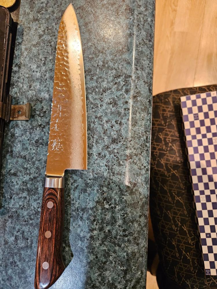 JCK Natures Gekko Kagami Series VG-10 Tsuchime Hammered Damascus Knife Set