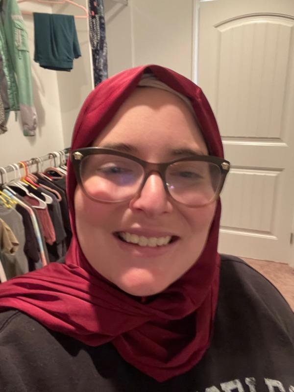 Perfect Satin Hijab - Bordeaux - Customer Photo From Amy F.
