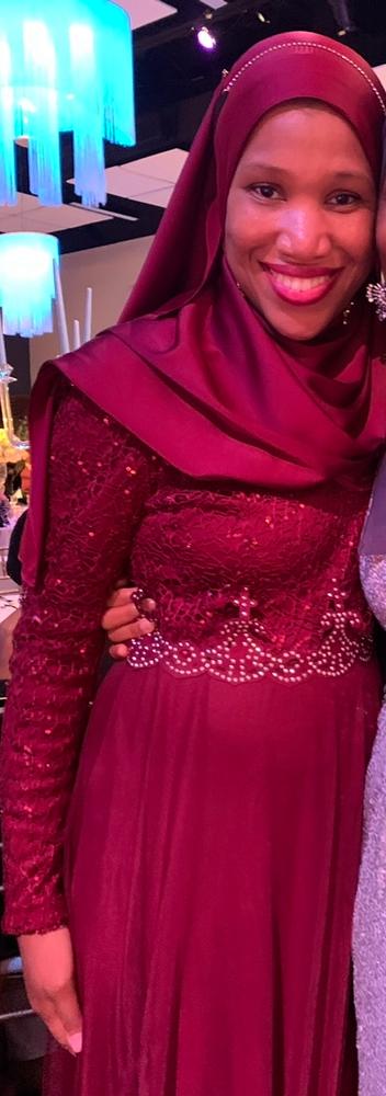Perfect Satin Hijab - Bordeaux - Customer Photo From Naeemah