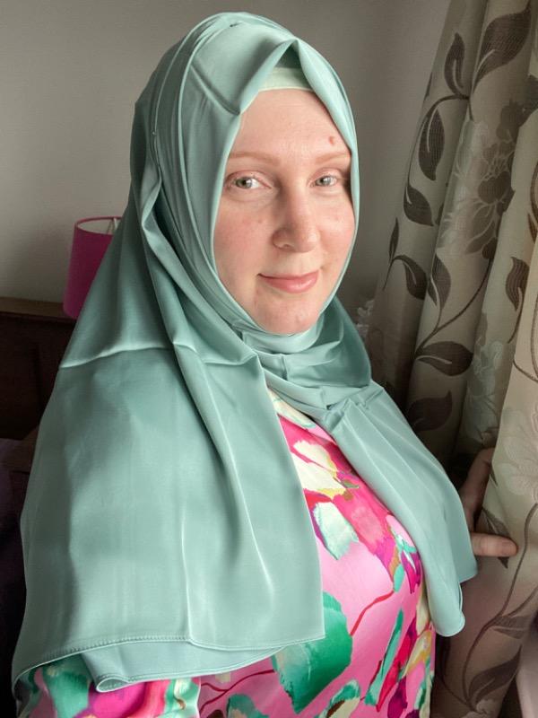 Perfect Satin Hijab - Pistachio - Customer Photo From Barbara D.