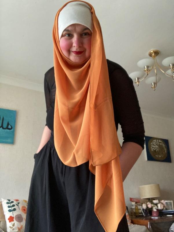 Everyday Chiffon Hijab - Saffron - Customer Photo From Sarah R.