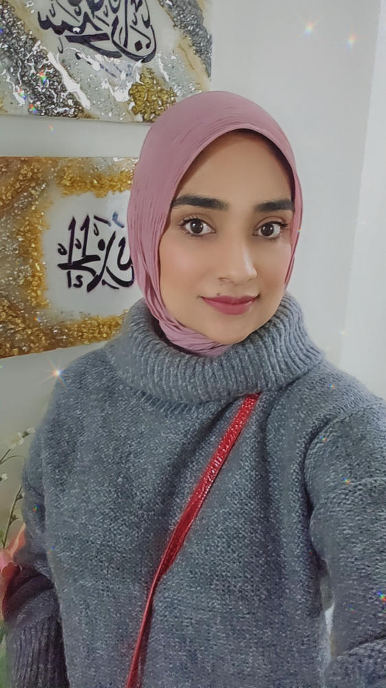 Bamboo Woven Hijab - Rose Quartz - Customer Photo From Sara B.