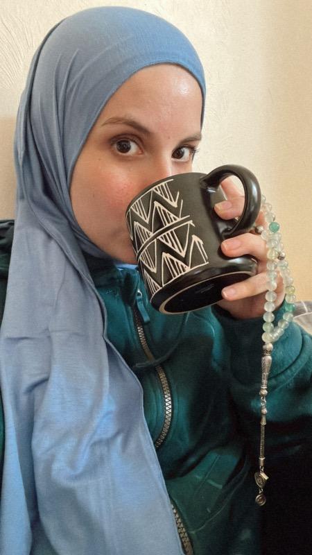 Premium Jersey Hijab - French Blue - Customer Photo From Maria J.
