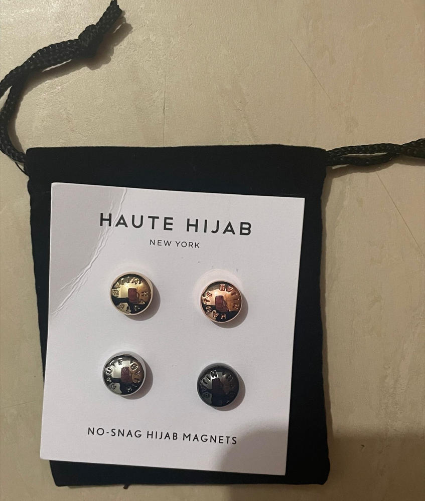 Pack of 4 Hijab Magnetic Pin Brooch No Perforated Brooch Magnet