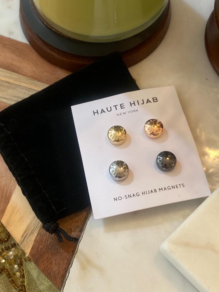 Hijaz No Snag 13mm Hijab Magnets Set in Metallic Finish with 4 Colors