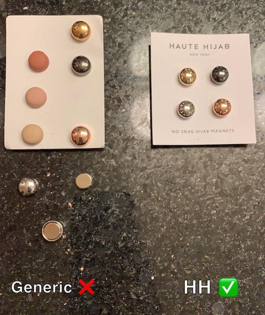 No–Snag Hijab Magnets - 4–pack - Customer Photo From Fariha A.