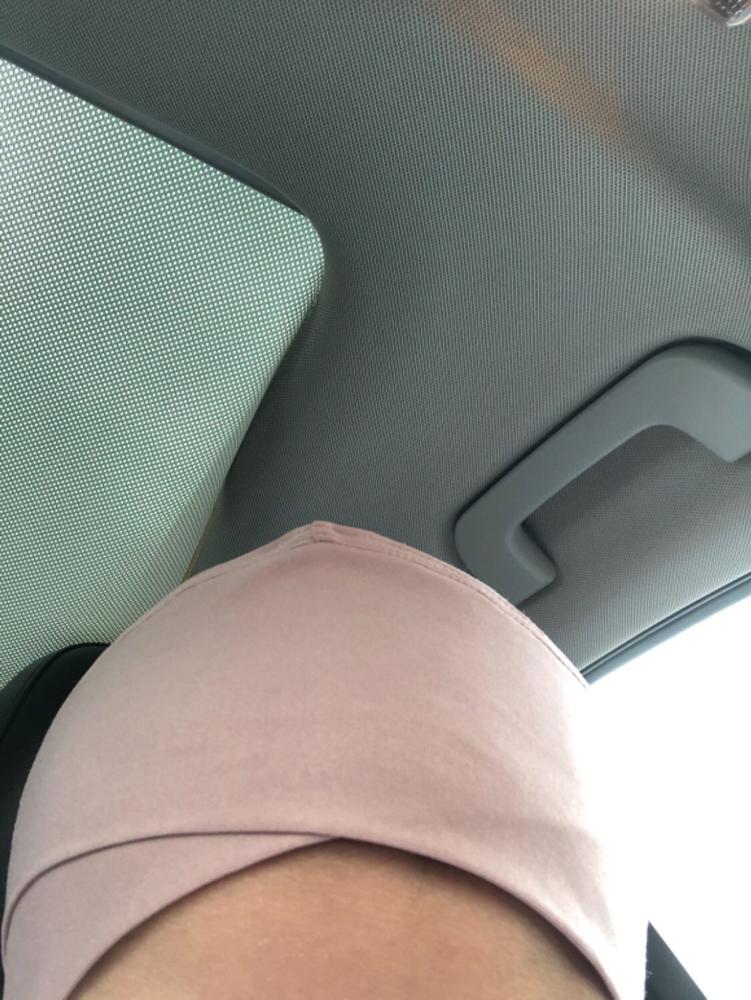 Criss–Cross Sport Hijab - Rose - Customer Photo From Ahlia Sekkarie