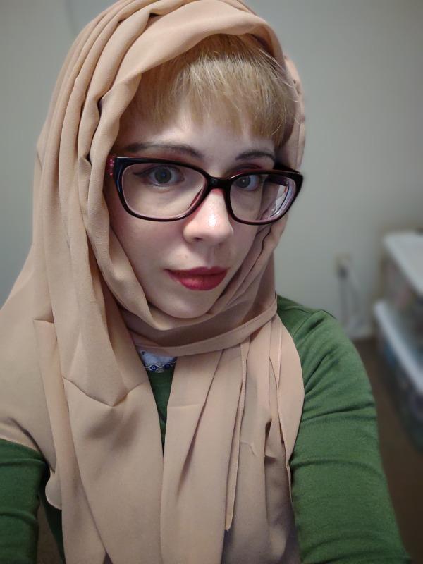Recycled Chiffon Hijab - Rosewood - Customer Photo From Erica D.