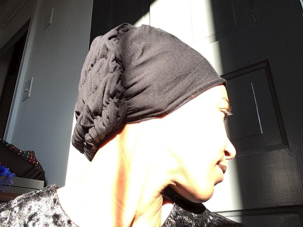 Silk-Blend Satin Underscarf - Black – Haute Hijab