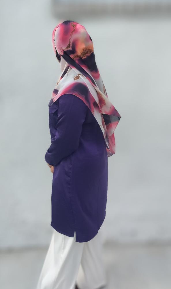 Criss–Cross Sport Hijab - Shadow Black - Customer Photo From Rose M.