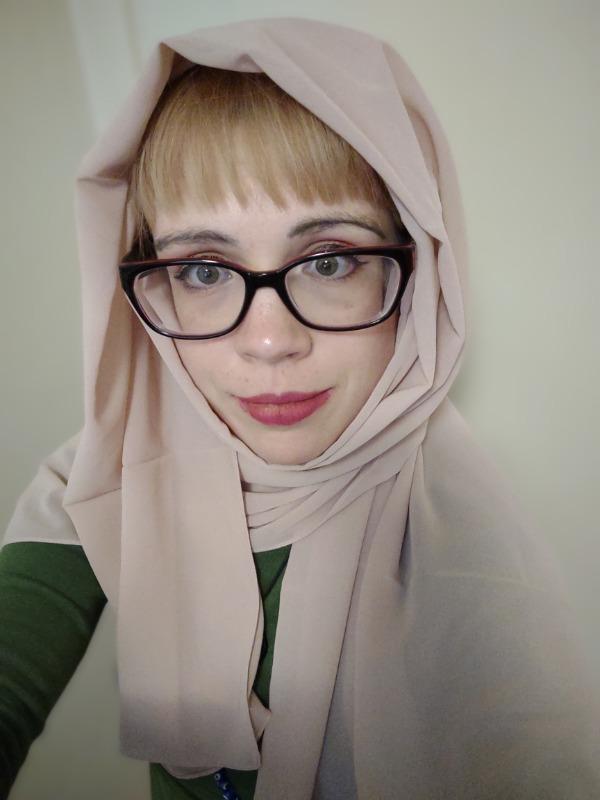 Recycled Chiffon Hijab - Dusty Mauve - Customer Photo From Erica D.