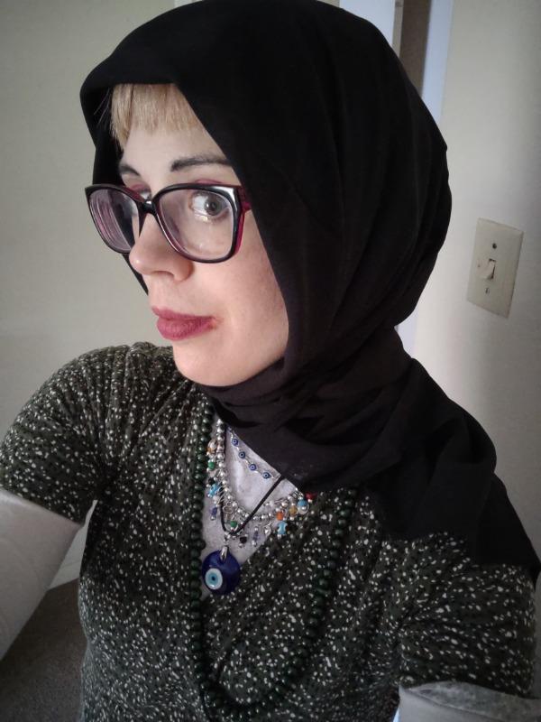 Recycled Chiffon Hijab - Black - Customer Photo From Erica D.