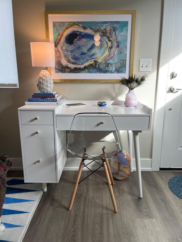 Eiffel Chair With Wood Legs, Clear - Customer Photo From Sandra J Nelson