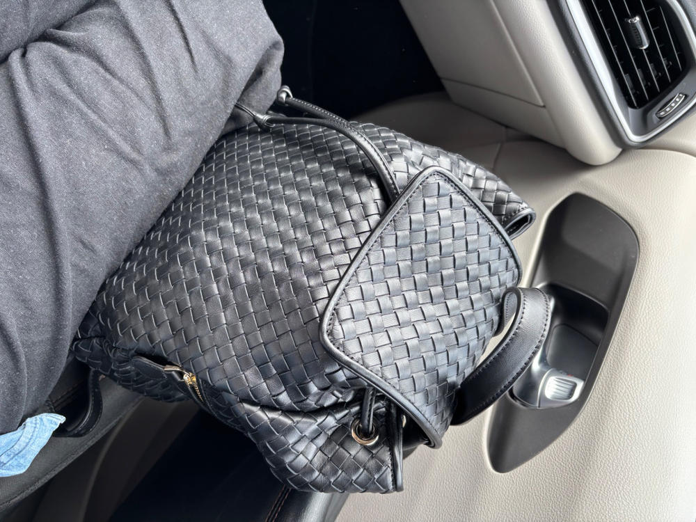 The Haley Woven Backpack - Customer Photo From Taylor French