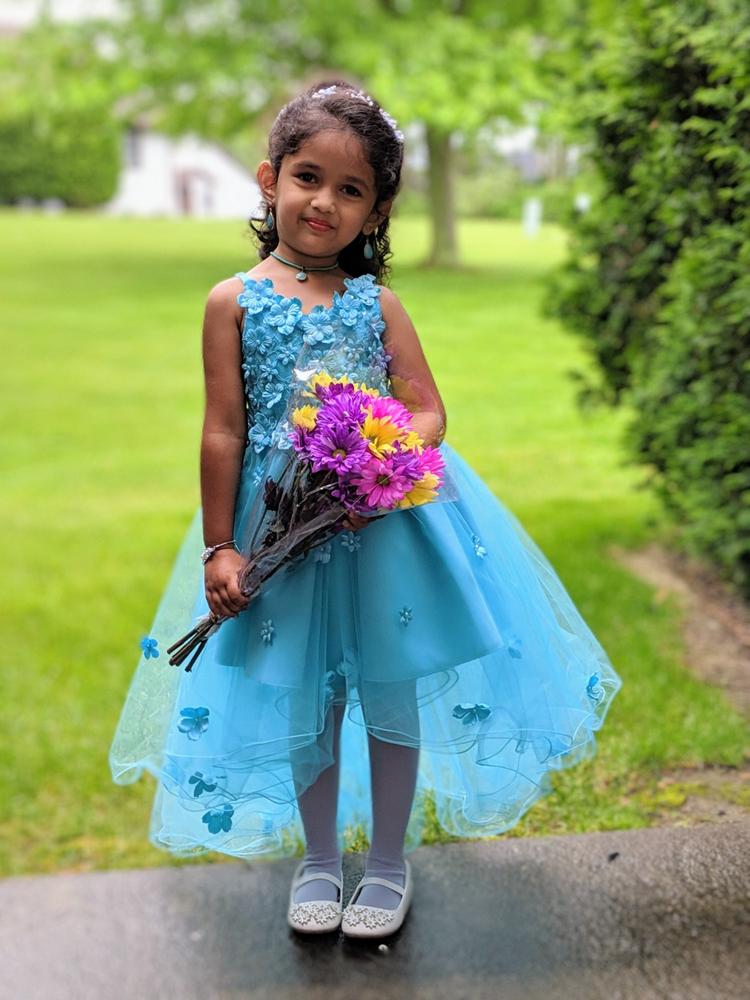 periwinkle flower girl dress