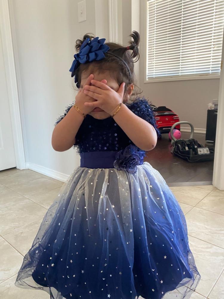 sapphire blue flower girl dresses