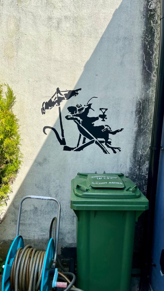 Banksy Rat On Deckchair Stencil - Customer Photo From Elaine Cooper