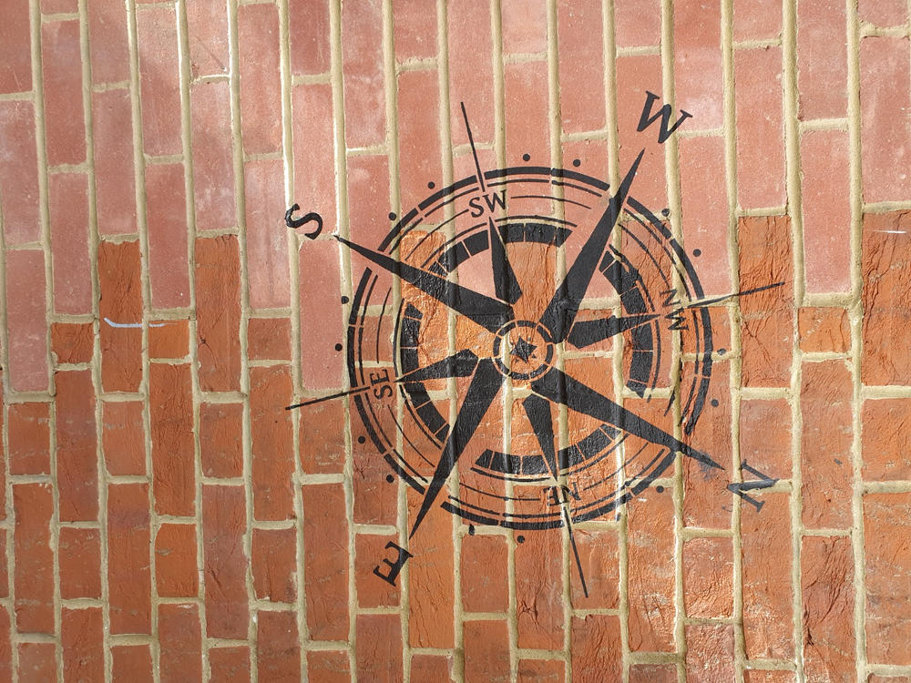 JOURNEY Compass Rose Stencil, Large Wall & Floor Painting Stencil - Customer Photo From Alastair Holmes
