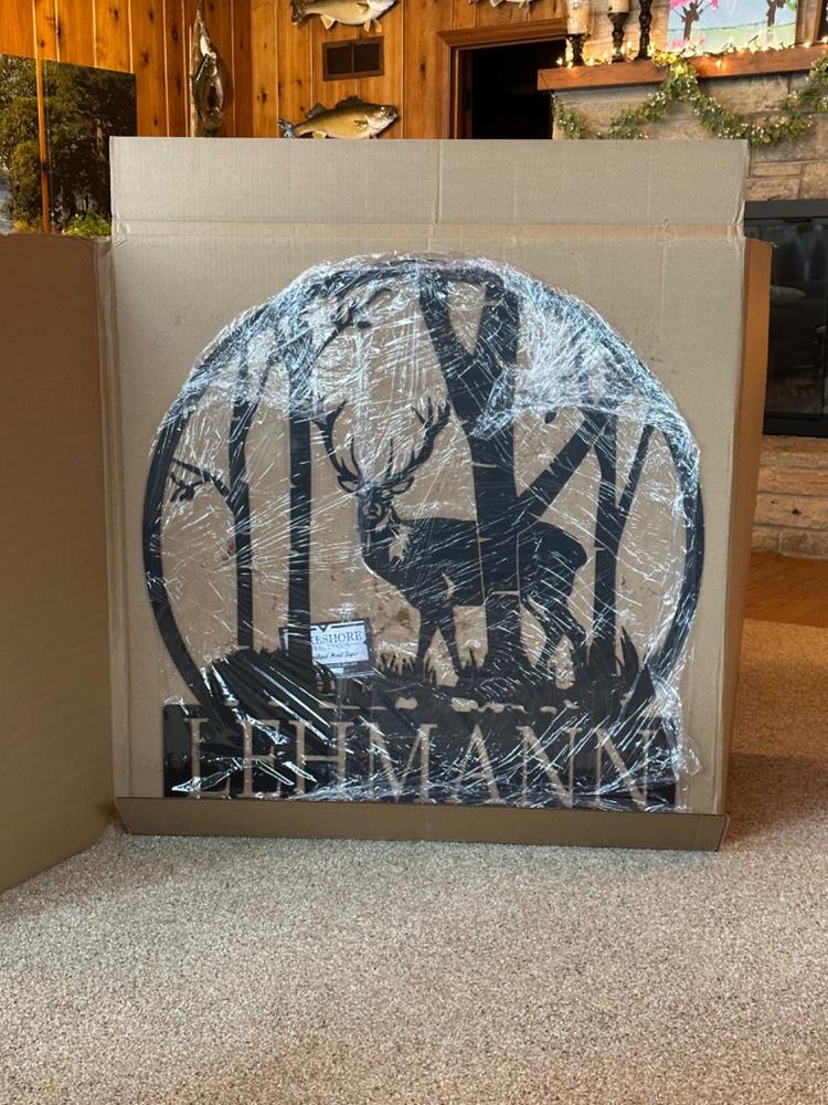 Deer Circle Monogram - Customer Photo From Cheryl Lehmann