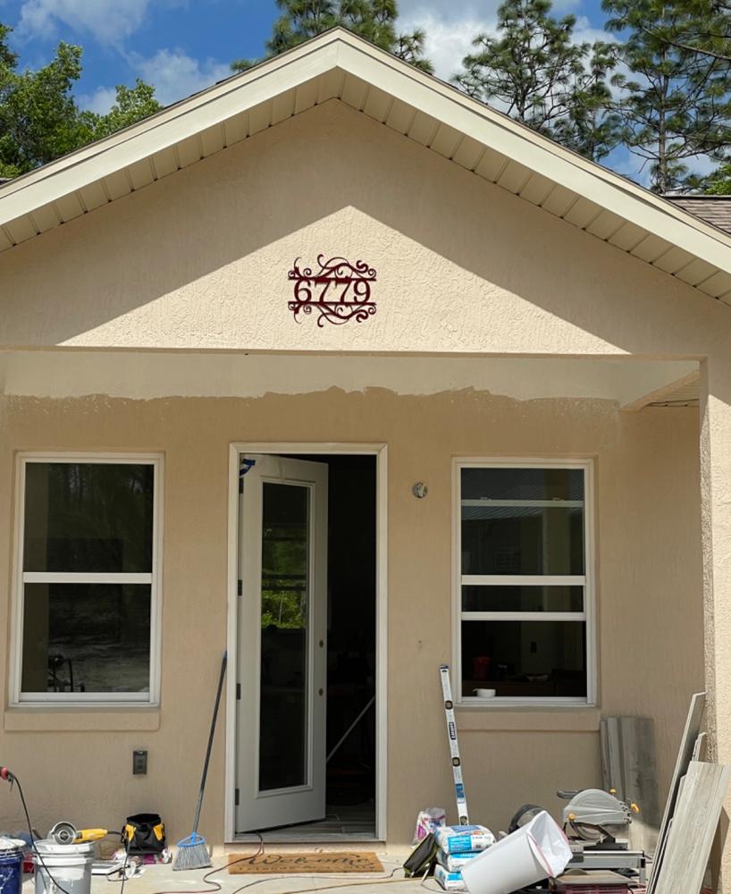 Swirly House Number - Customer Photo From Patty DiMassino