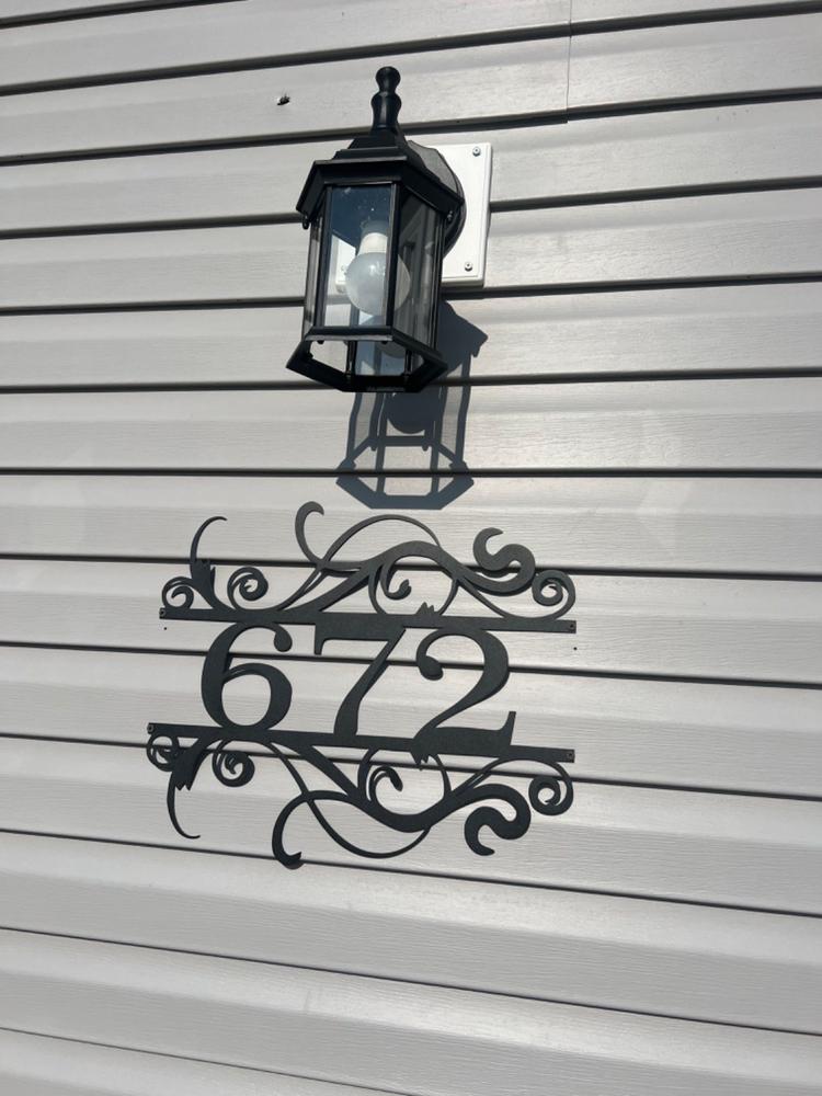 Swirly House Number - Customer Photo From Coleen Chapman