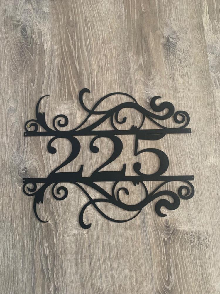Swirly House Number - Customer Photo From Cammey Cockrum