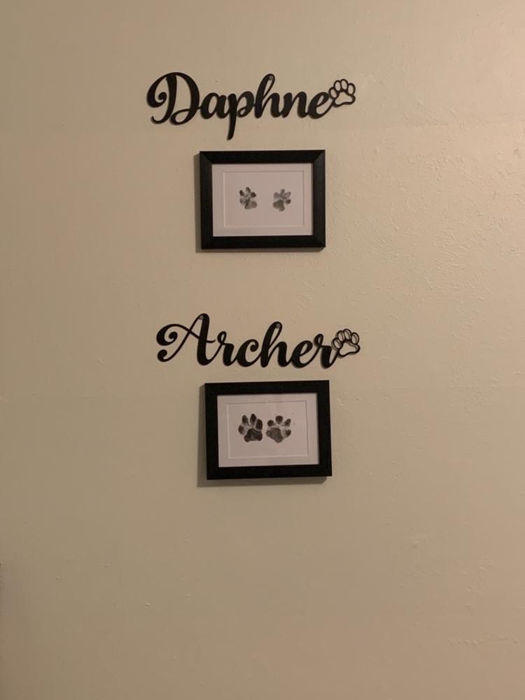 Pet Name with Paw - Customer Photo From Savanah Mendez