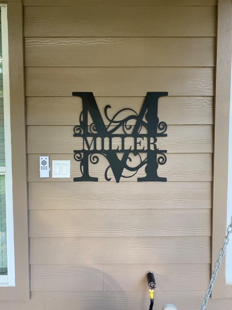 Split Letter Monogram - Customer Photo From Michelle Lynn Miller