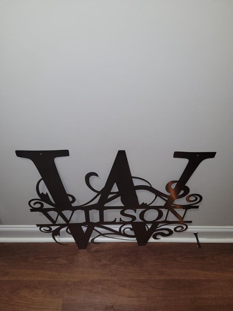 Split Letter Monogram - Customer Photo From DeAundre Wilson