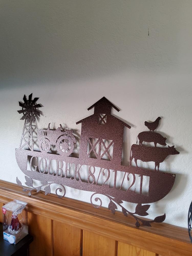 Farmhouse Monogram - Customer Photo From Jenean Olmstead