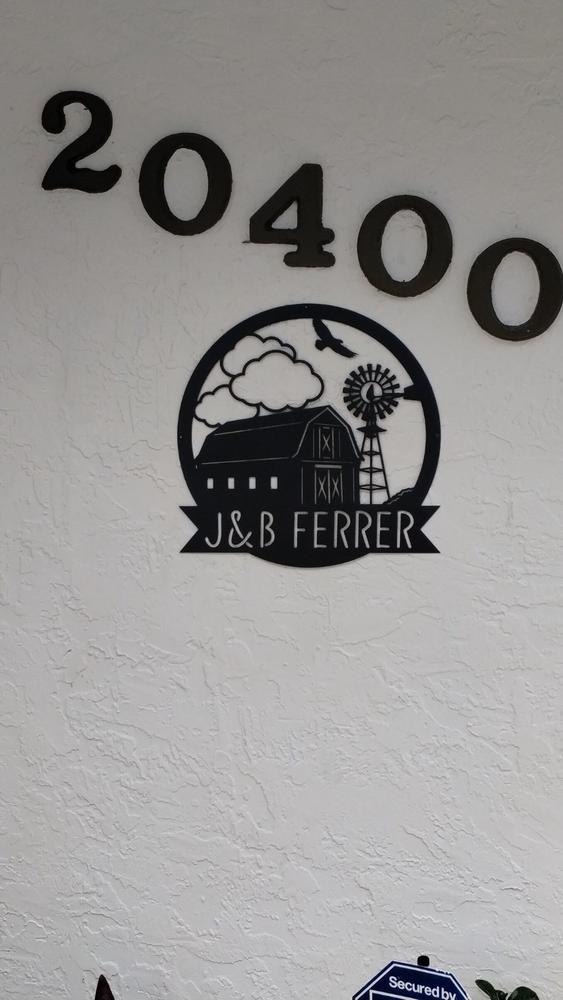 Barn & Windmill Monogram - Customer Photo From Jose Ferrer