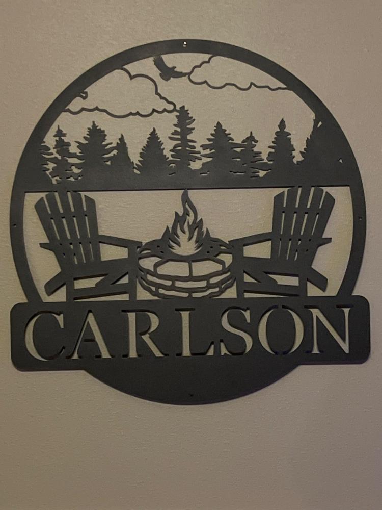 Campfire Monogram - Customer Photo From Pamela Carlson