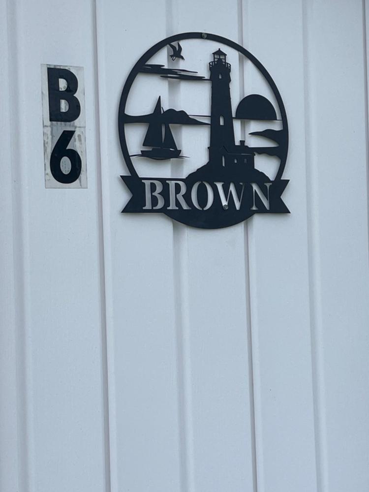 Lighthouse Monogram - Customer Photo From Mary Ann Brown